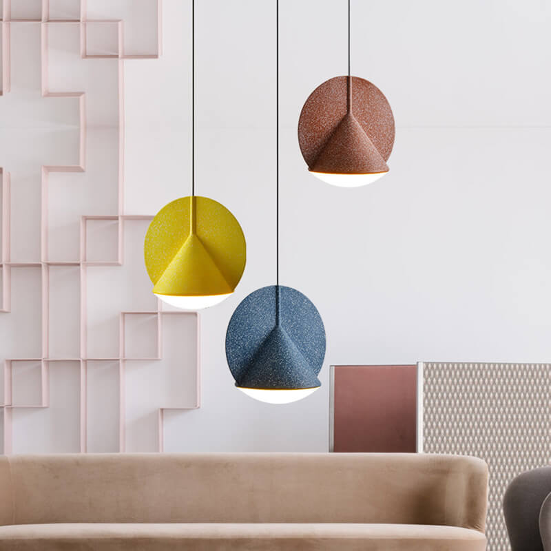 Modern Resin Colorful Round Shape 1-Light LED Pendant Light