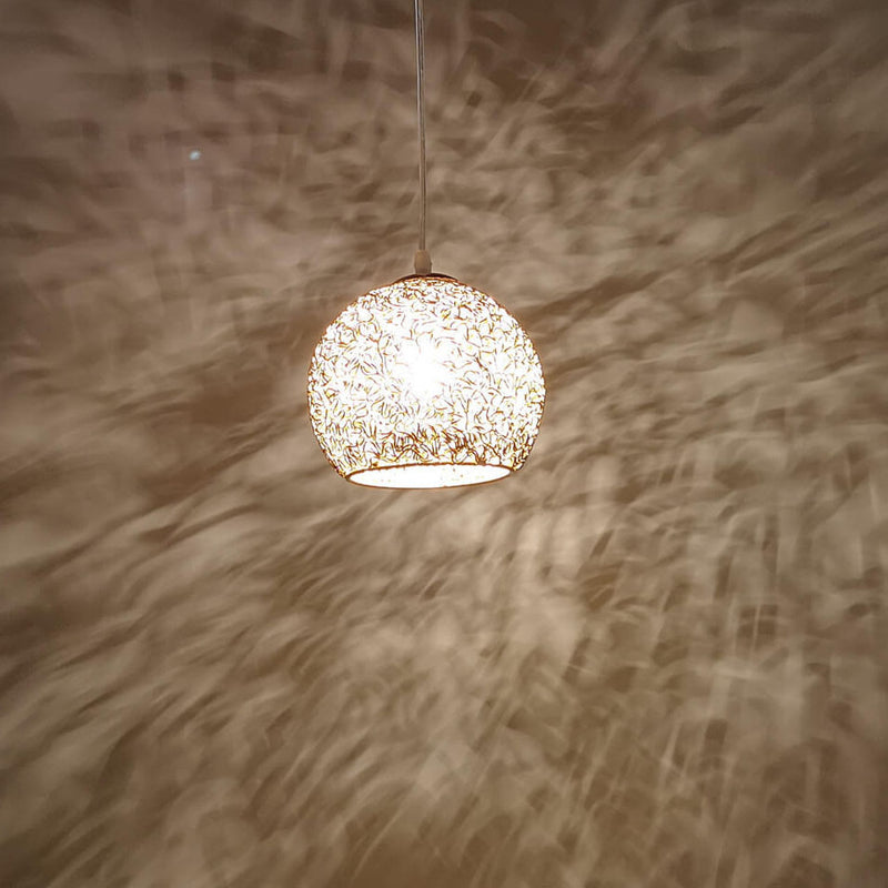 Modern Aluminum Wire 1-Light Dome Pendant Light