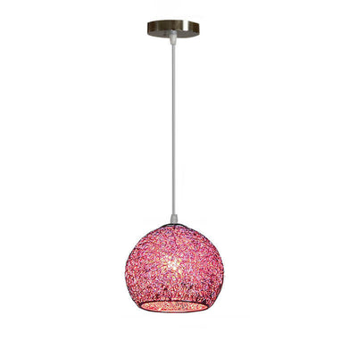 Modern Aluminum Wire 1-Light Dome Pendant Light