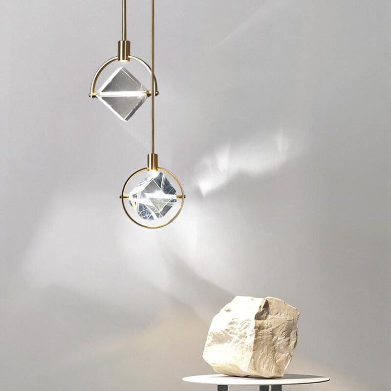 Modern Golden Ring 1-Light LED Pendant Light