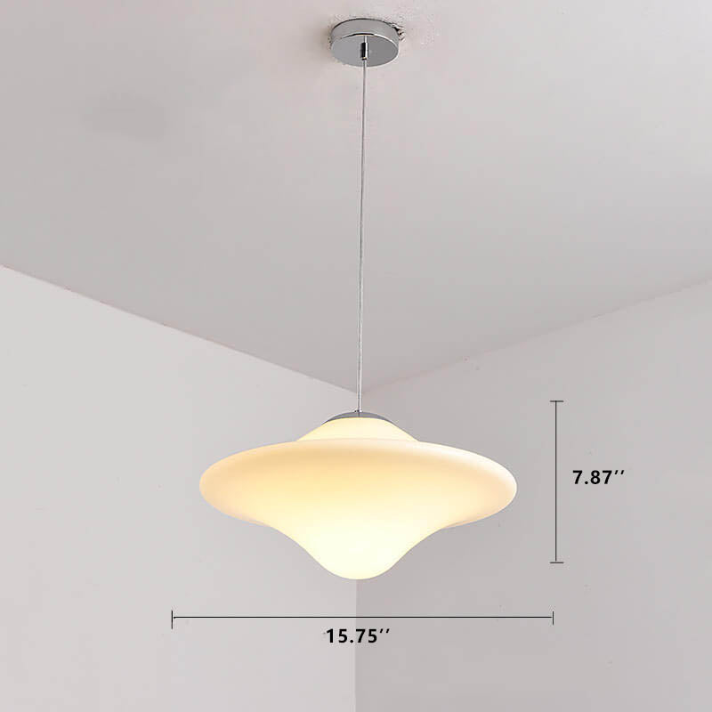 Moderne Pendelleuchte Flying Saucer aus Glas mit 1 Licht 