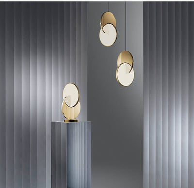 Nordic Tangent Circle Metal Shade 1-Light LED Pendant Light