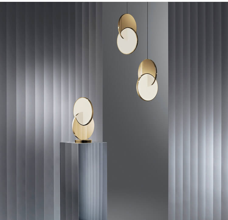 Nordic Tangent Circle Metal Shade 1-Light LED Pendant Light
