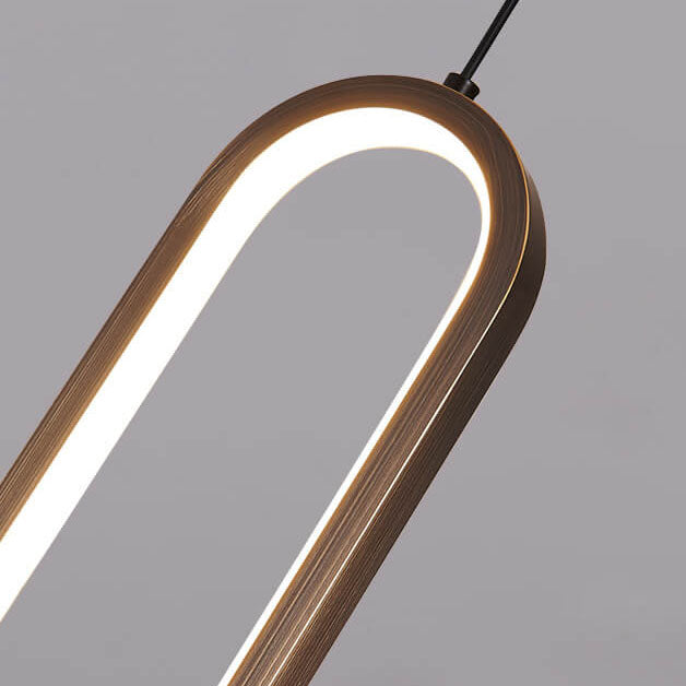 Modern Copper Long Ring 1-Light LED Pendant Light