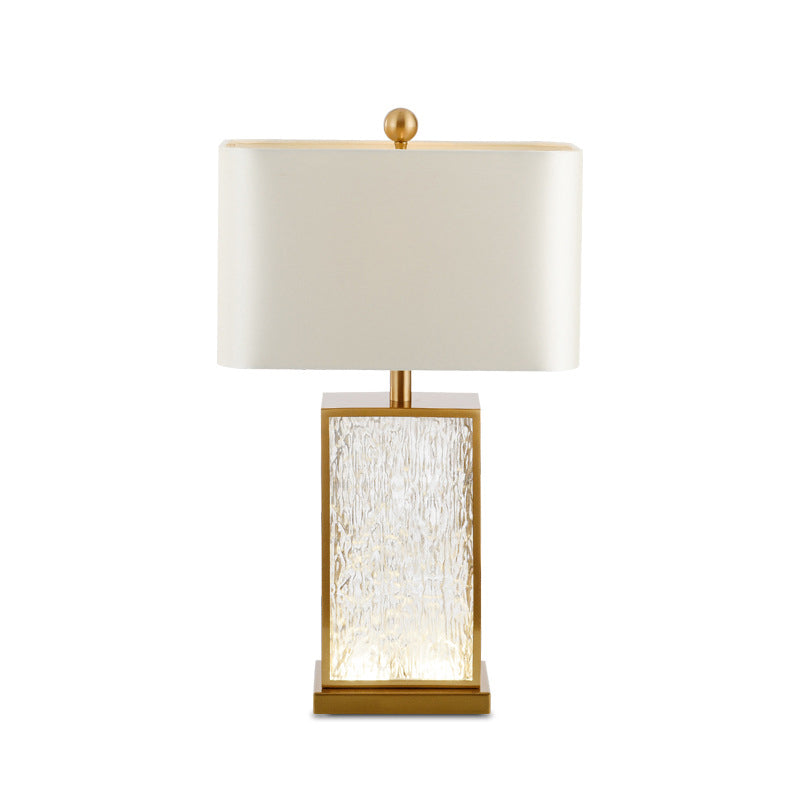 Einfache moderne Glas-Wellblech 1-Licht Tischlampe 