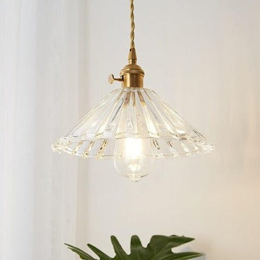 Textured Glass 1-Light Single Dome Pendant Light