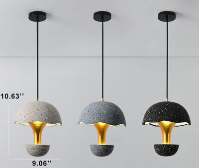 Industrial Cement 1-Light Mushroom Shaped Globe LED Pendant Light