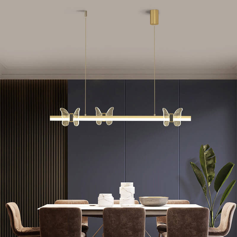 Modern Acrylic Butterfly Light Bar LED Pendant Light