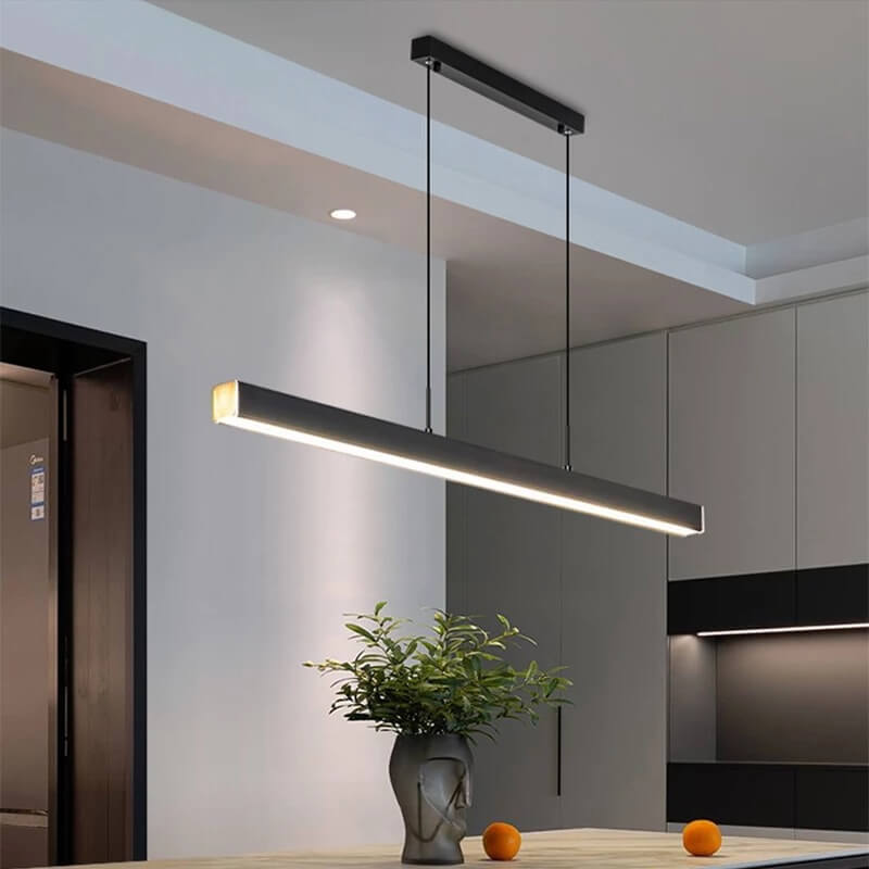 Modern Minimalist Long Strip LED Pendant Light