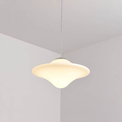 Modern Glass Flying Saucer 1-Light Pendant Light
