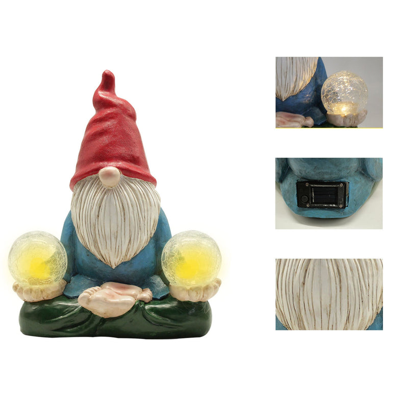 Solar Resin Dwarf Elf Outdoor LED Decorative Garden Light