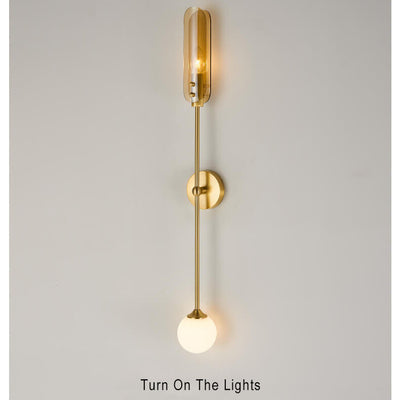 Modern Glass Ball 2-Light Sconce Lamp