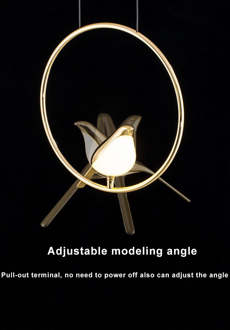 Nordic Creative Bird Shaped Acryl LED 1/3/6 Licht Kronleuchter 