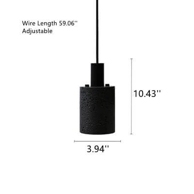 Lava Stone 1-Light Adjustable Length Cylinder Pendant Light