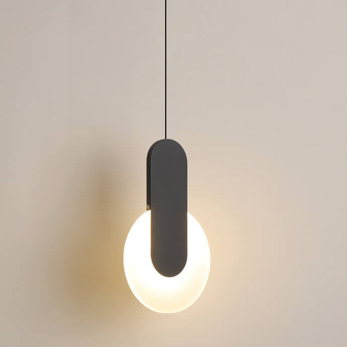 Moderne minimalistische 1-flammige LED-Pendelleuchte aus Metall in runder Form 