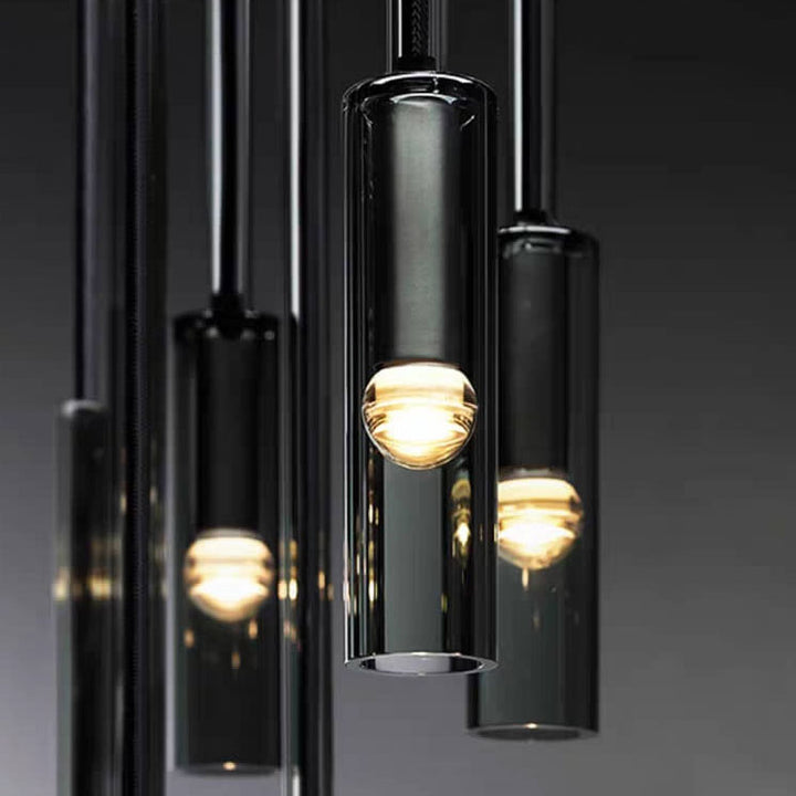 Post-modern Smoke Grey Crystal Wine Bottle 1-Light LED Pendant Light