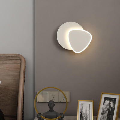 Simple 1-Light LED Round Rounded Triangle Armed Sconce Lamp