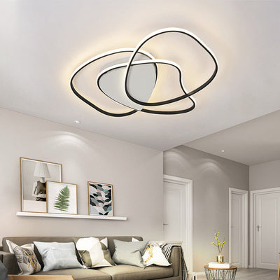 Moderne Aluminium-Blumenmuster Kreative Linie LED-Deckenleuchte 