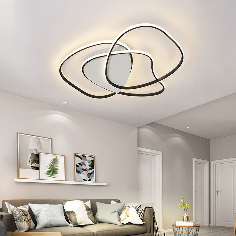 Moderne Aluminium-Blumenmuster Kreative Linie LED-Deckenleuchte 