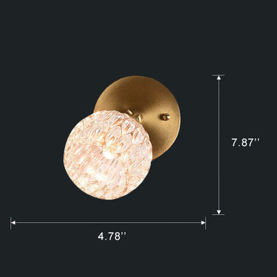 Modern 1-Light Glass Globe Armed Sconce Lamp 4 Design