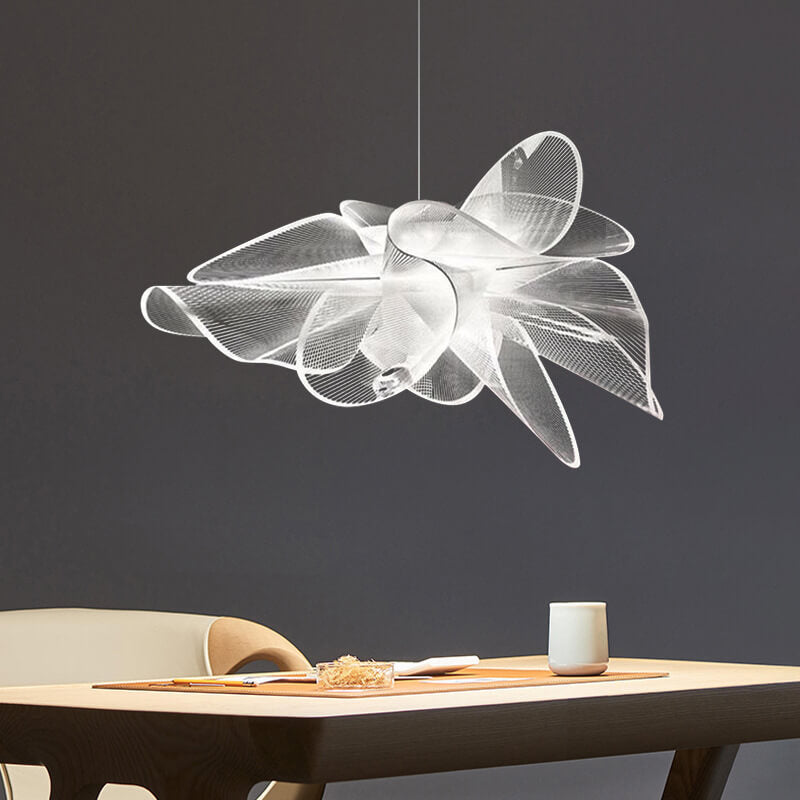 Modern Tulle-Like Floral 1-Light  LED Pendant Light