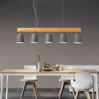 Modern Wooden Nordic Barrel 3/5-Light