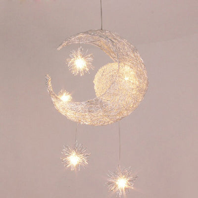 Modern Moon Star Metal 5-Light LED Chandeliers