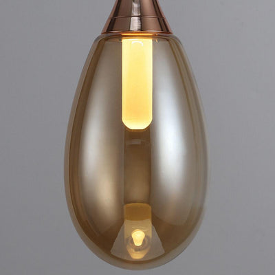 Nordic Minimalist Glass Teardrop 1-Light LED Pendant Light