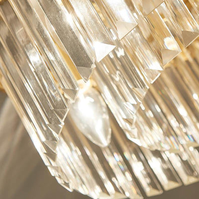 Modern Crystal 1-Light Circle Flush Mount Lighting