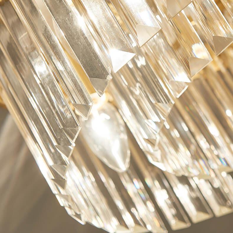 Modern Crystal 1-Light Circle Flush Mount Lighting