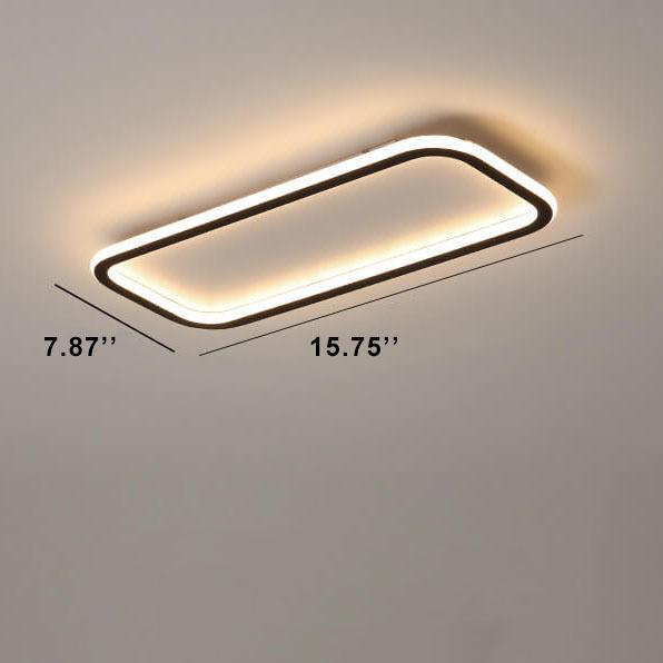 Minimalist 1-Light Linear Acrylic 3 Color Changeable LED Flush Mount Lighting