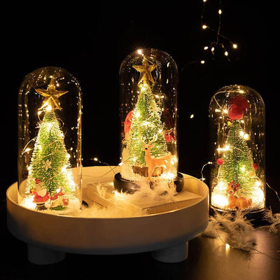 Creative Christmas Decoration Christmas Tree Glass Cover Night Light