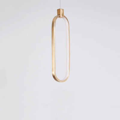 Minimalist Long Ring Aluminum 1-Light LED Pendant Light