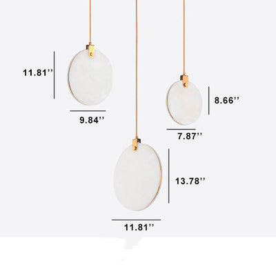 Post-modern Minimalist Round Marble 1-Light LED Pendant Light