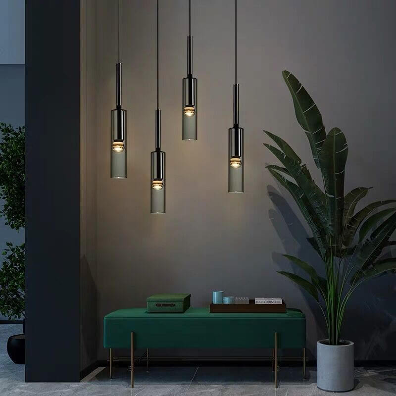 Post-modern Smoke Grey Crystal Wine Bottle 1-Light LED Pendant Light