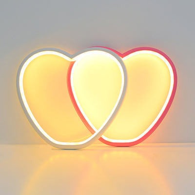 Creative Aluminum Heart Shape LED Night Light Table Lamp