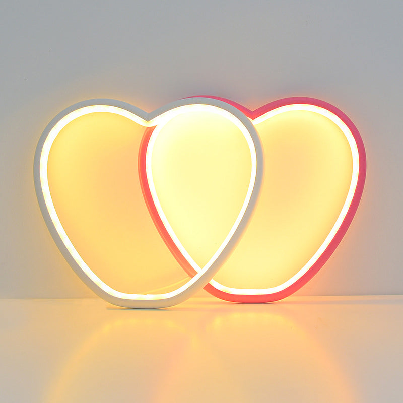 Creative Aluminum Heart Shape LED Night Light Table Lamp