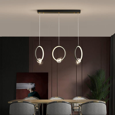 Modern Diamond Ring-Shaped 3/5 Light LED Chandeliers
