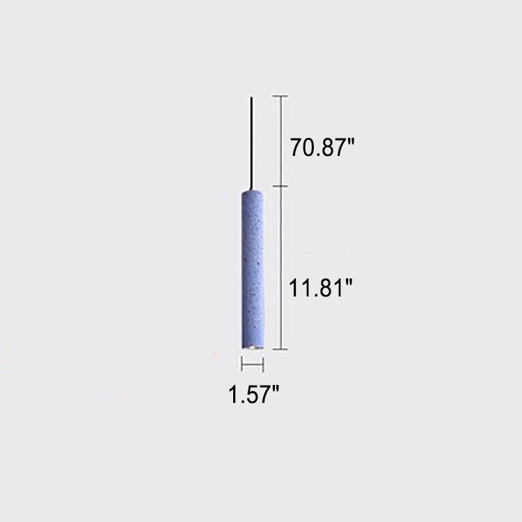 Nordic Colorful Terrazzo Cylindrical Shape LED Pendant Light