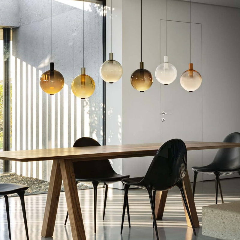 Post-modern Creative Gradient Color Glass Ball 1-Light Pendant Light