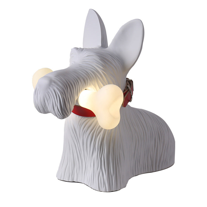 Nordic Cartoon Resin Dog Bone Decorative LED Table Lamp