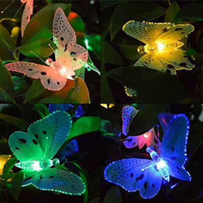 Solar Butterfly 12/20 Lights LED Outdoor Waterproof String Lights