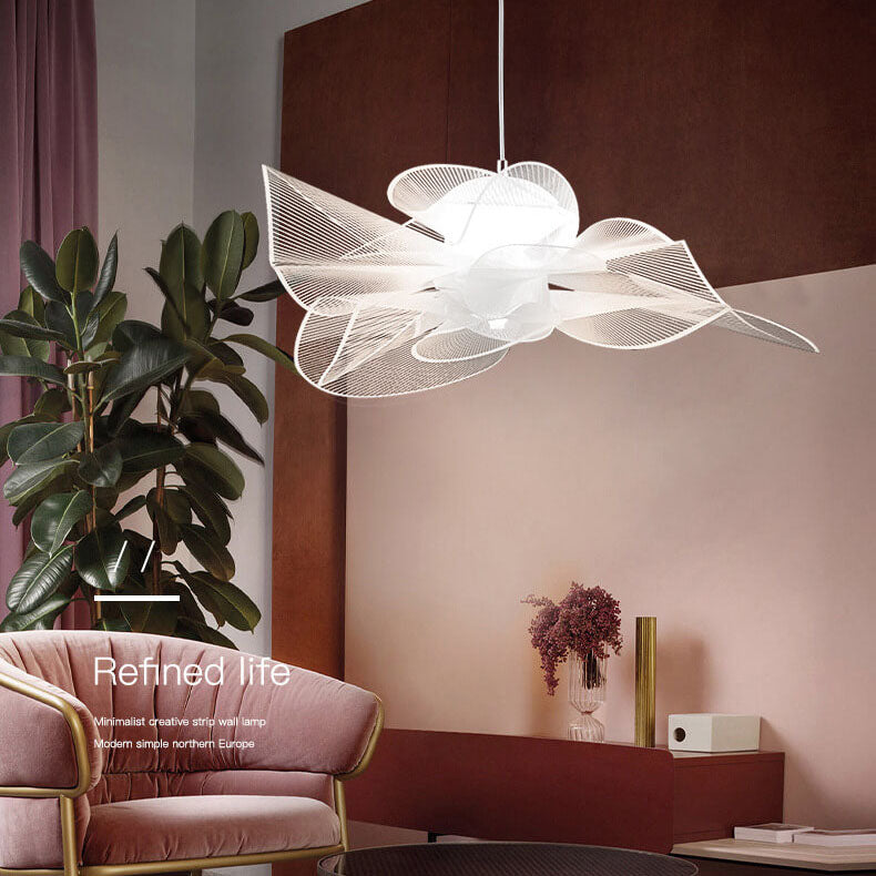 Modern Tulle-Like Floral 1-Light  LED Pendant Light