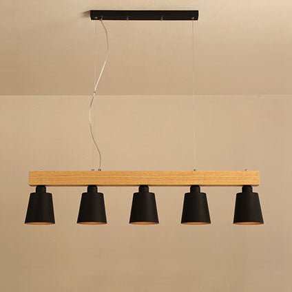 Modern Wooden Nordic Barrel 3/5-Light