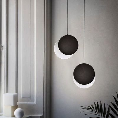 Nordic Creative Circle Moon Rotatable 1-Light LED Pendant Light