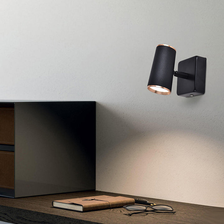 Lámpara Aplique de Pared de 1 Luz Giratoria Simple de Hierro Industrial 
