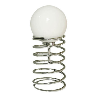 Minimalist Glass Ball Sprung Base 1-Light LED Table Lamp