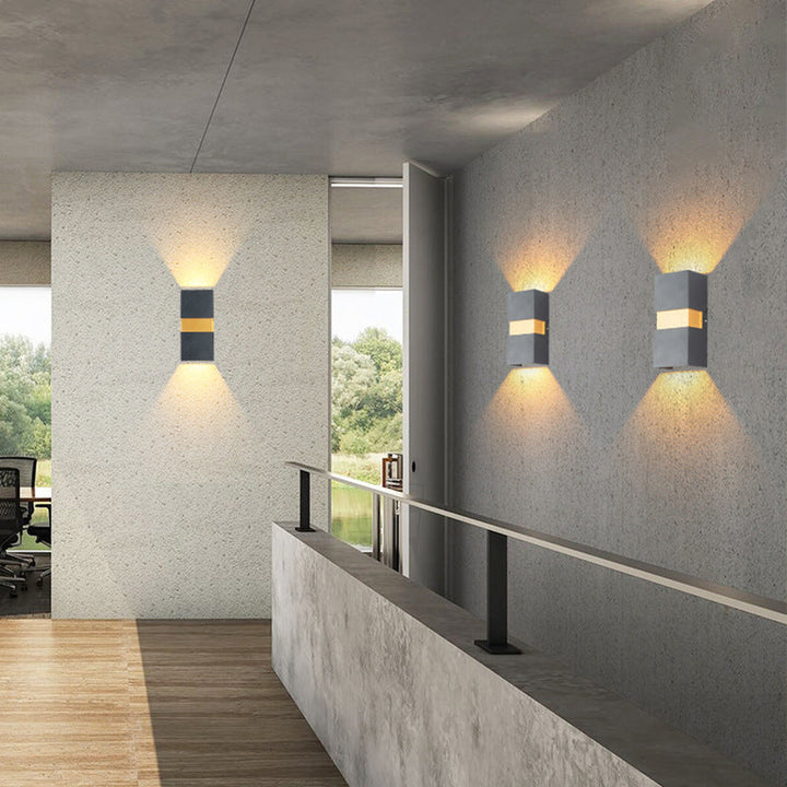 Moderne einfache wasserdichte Aluminium-LED-Außenwandleuchte 