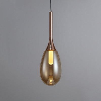 Nordische minimalistische Glastropfen-1-Licht-LED-Pendelleuchte 