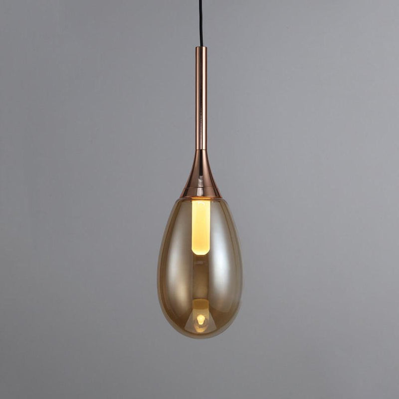 Nordic Minimalist Glass Teardrop 1-Light LED Pendant Light